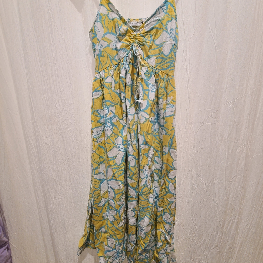 Sincerely Jules Yellow and Blue Floral Maxi Dress